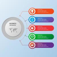 zakelijke infographic met 5 elementen vector