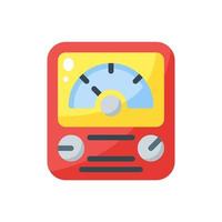 voltmeter platte stijlicoon. vectorillustratie voor grafisch ontwerp, website, app vector