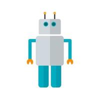 robot ik plat veelkleurig pictogram vector