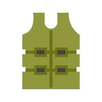 kogelvrij vest plat veelkleurig pictogram vector