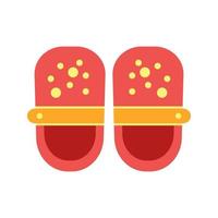 baby schoenen plat veelkleurig pictogram vector