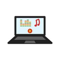 speel muziek plat veelkleurig pictogram vector