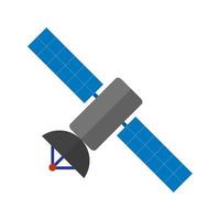 satelliet ik plat veelkleurig pictogram vector