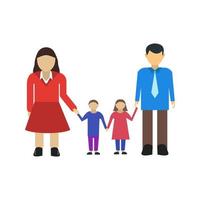 familie plat veelkleurig pictogram vector