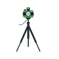 camera op standaard plat veelkleurig pictogram vector