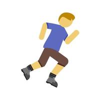 hardlopen plat veelkleurig pictogram vector