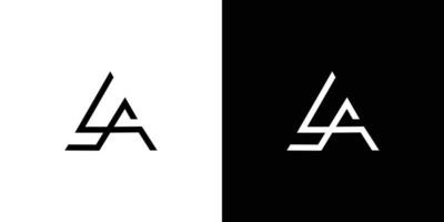 modern en uniek letter la initial logo-ontwerp vector