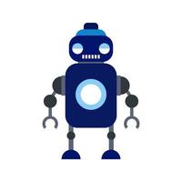 robot plat veelkleurig pictogram vector