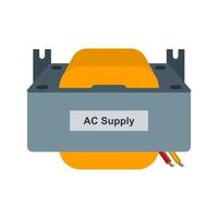 ac voeding plat veelkleurig pictogram vector