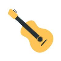 gitaar plat veelkleurig pictogram vector