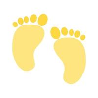 baby voeten plat veelkleurig pictogram vector