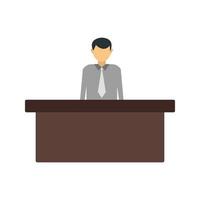 receptionist plat veelkleurig pictogram vector