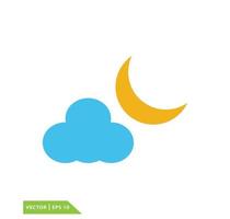 wolk pictogram vector logo ontwerpsjabloon