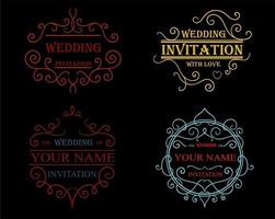 monogram decoratieve vector decoratie frame. bruiloft logo sjablonen. grafische ontwerppagina.