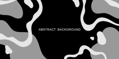zwart-witte vectorachtergrond met vlotte abstracte strepen en vlekken vector