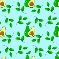 naadloos patroon van avocado vers fruit vector