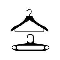 twee kleerhanger pictogram plat ontwerp vector afbeelding