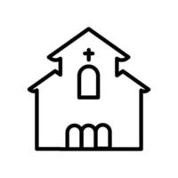 kerk lijn stijl pictogram vectorillustratie, gebouw. vectorontwerpen die geschikt zijn voor websites, applicaties, apps. vector