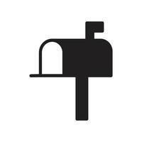 mailbox, bericht, envelop pictogram illustratie. glyph ontwerp vector