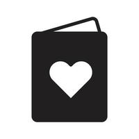 liefde boek pictogram illustratie, boek, prioriteit. vectorontwerp dat zeer geschikt is voor gebruik in websites, apps. vector