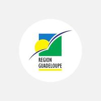 land guadeloupe. vlag van Guadeloupe. vectorillustratie. vector