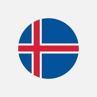 land ijsland. vlag van ijsland. vectorillustratie. vector