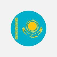 land Kazachstan. vlag van kazachstan. vectorillustratie. vector