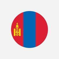 land Mongolië. vlag van Mongolië. vectorillustratie. vector