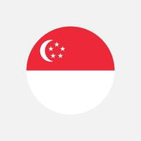 land singapore. vlag van singapore. vectorillustratie. vector