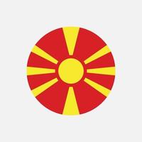 land Noord-Macedonië. vlag van Noord-Macedonië. vectorillustratie. vector