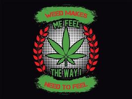 ontwerpbestand voor cannabis t-shirts vector