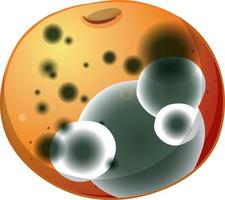 een sinaasappel met schimmel vector