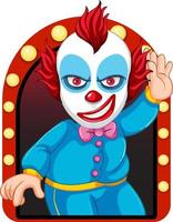 cartoon clown met rode neus vector