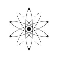 atoom geïllustreerd op een witte achtergrond vector