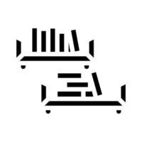 boekenplank meubilair glyph pictogram vectorillustratie vector