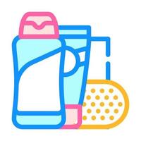 douchegel, zeep en crème kleur pictogram vectorillustratie vector