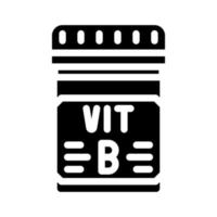 vitamine b pakket glyph pictogram vectorillustratie vector