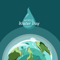 wereld water dag vectorillustratie vector