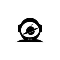 ruimtevaarder logo ontwerp. platte vector eenvoudig element illustratie van bewerkbare astronomie concept geïsoleerd op een witte achtergrond