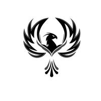 moderne phoenix logo illustratie in witte geïsoleerde achtergrond, pictogram symbool bedrijf, vector