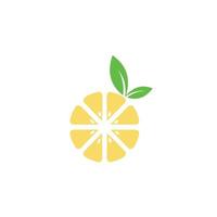 oranje fruit vectorillustratie geïsoleerd op een witte achtergrond. creatief ontwerp fruit logo vector illustratie minimale flat.