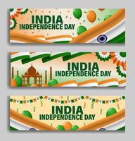 india onafhankelijkheidsdag banner vector