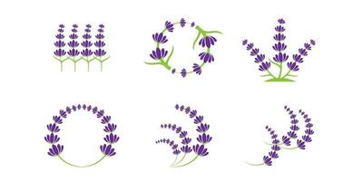 eenvoudig lavendel bloem gratis pictogram vector logo