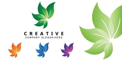 premium kwaliteit groen blad plant logo vector symbool