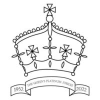 koningin platina jubileum 2022 vector clipart illustratie
