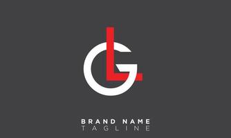 gl alfabet letters initialen monogram logo lg, g en l vector