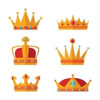 koninklijke kroon set collectie vector