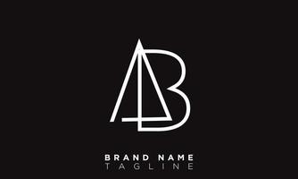ab alfabet letters initialen monogram logo ba, a en b vector