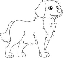 golden retriever hond kleurplaat voor kinderen vector