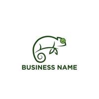 groen blad kameleon logo vector
